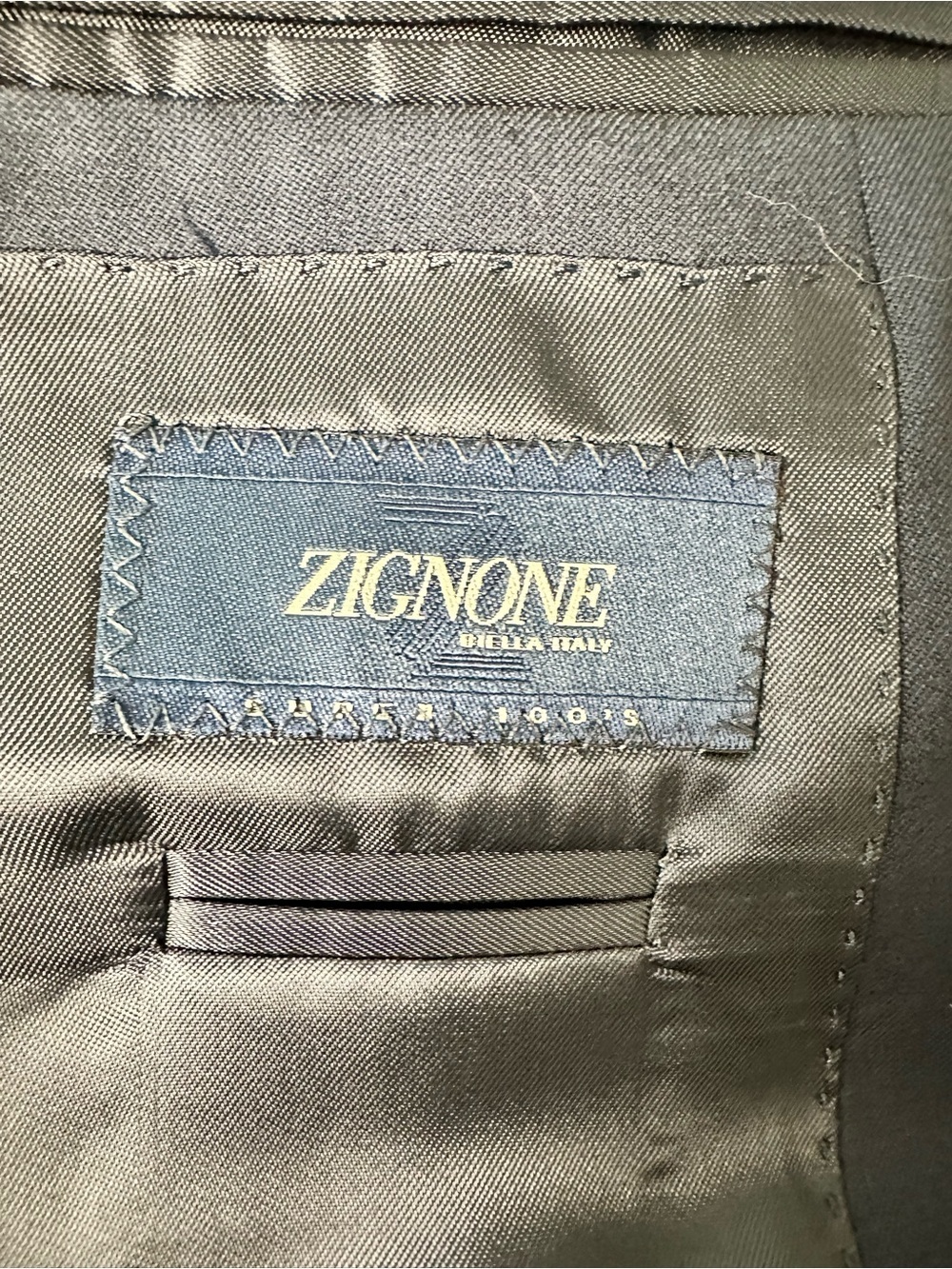 Maurizio Baldassari Zignone Wool Dark Navy Blue Men’s Blazer Size 46S - Picture 7 of 9